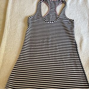 Lululemon- Black and White Striped Tank Top